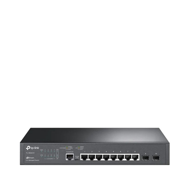TP-Link TL-SG3210 JetStream 8-Port Gigabit L2 + Managed Switch With 2 SFP Slots TP-Link TL-SG3210 JetStream 8-Port Gigabit L2 + Managed Switch With 2 SFP Slots